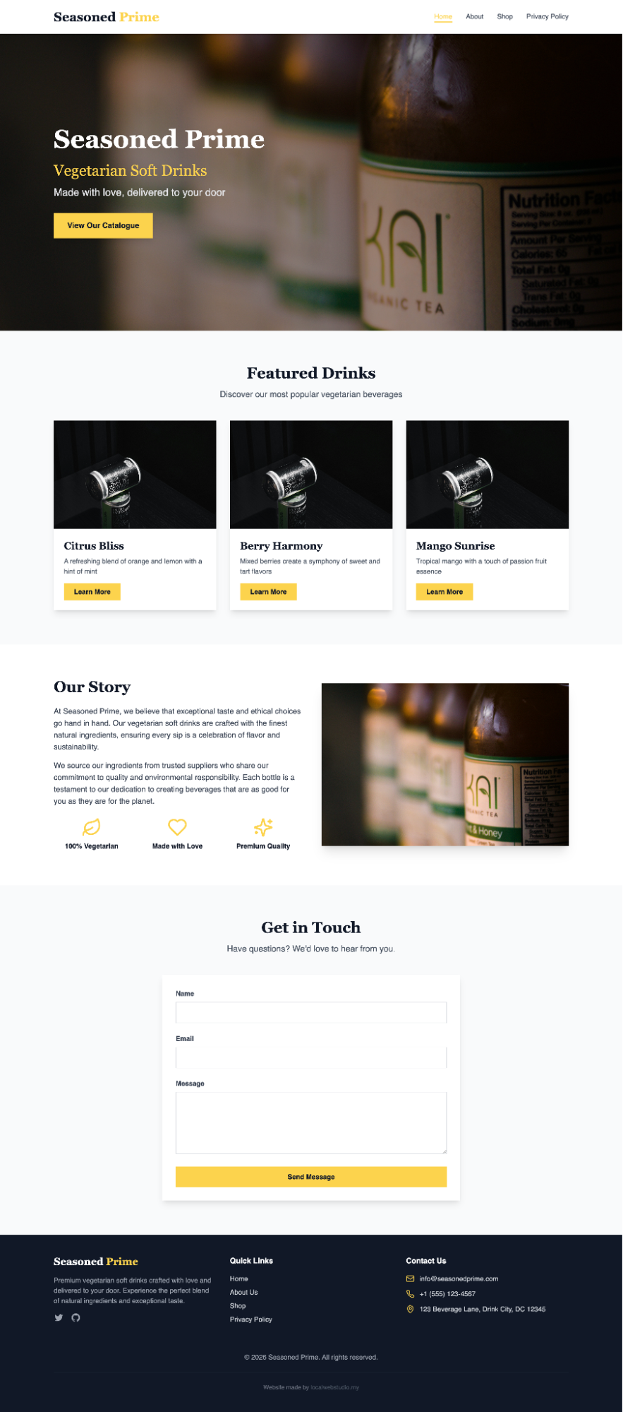 F&B brand website