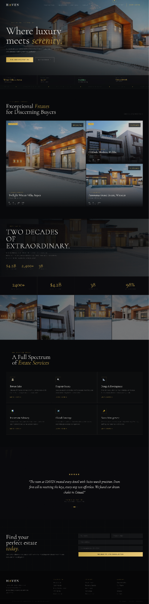 Real estate website