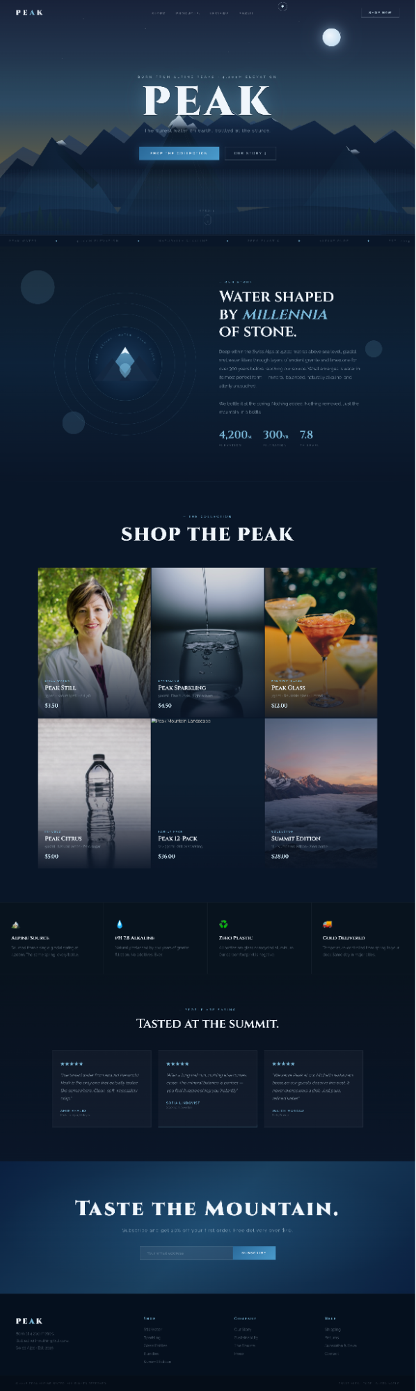 Beverage brand website