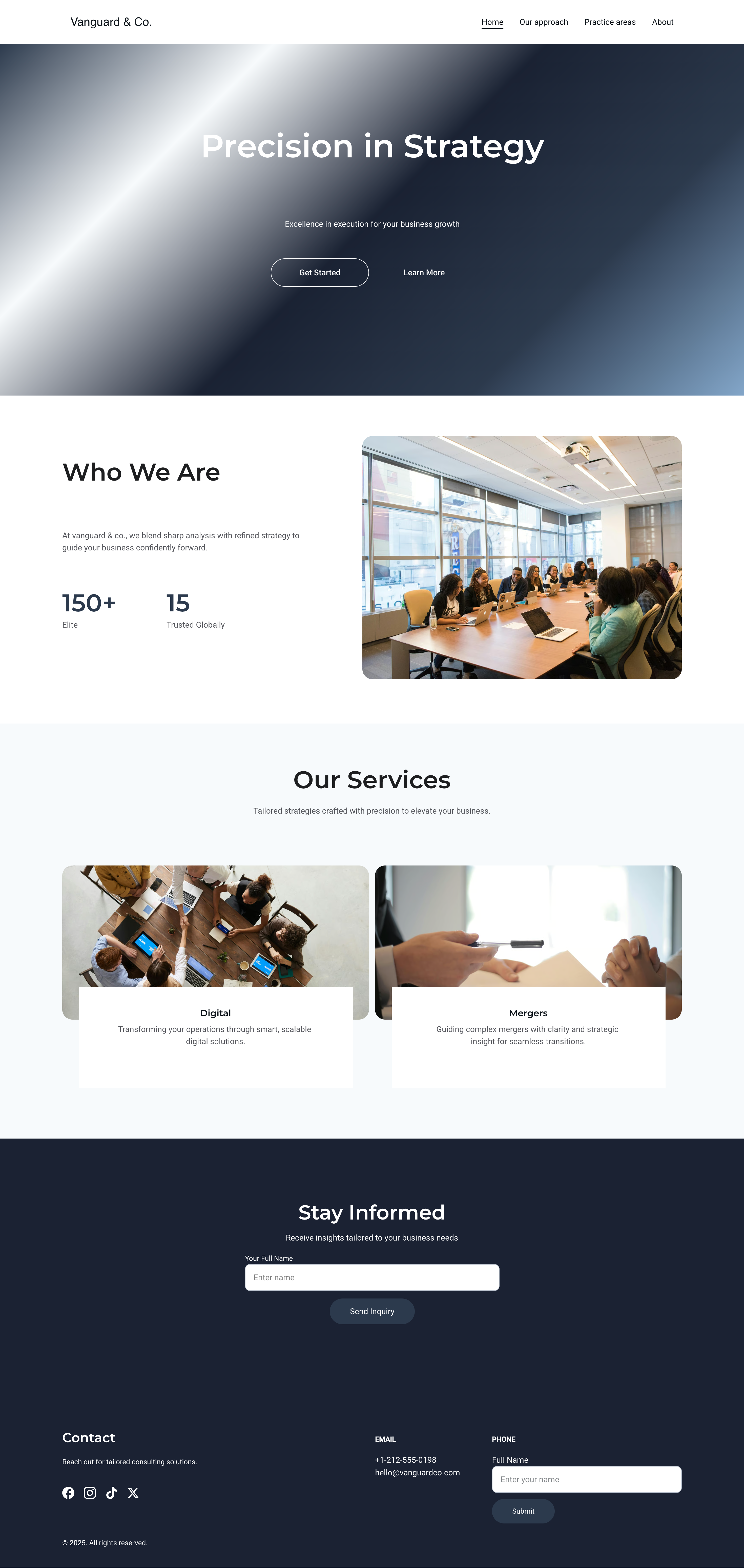 Consulting firm website